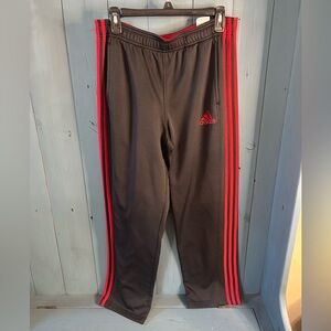 Adidas Black Joggers with Red Strip Accents | Men’s Size Medium